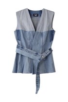 【ウィムガゼット/Whim Gazette】の【Jeanie Blue】FLARE VEST ブルー|ID: prp329100004365403 ipo3291000000032964213