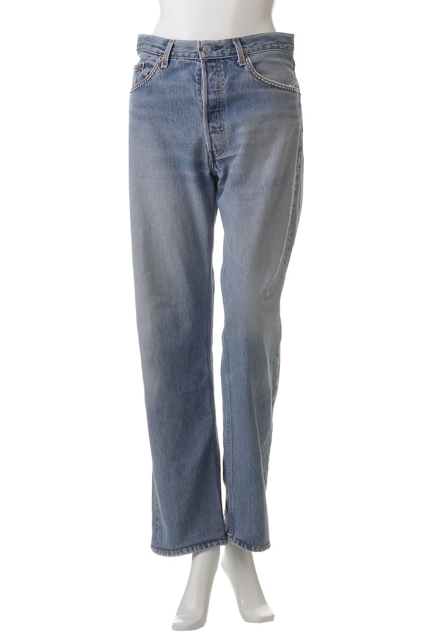 【ウィムガゼット/Whim Gazette】の【Jeanie Blue】STUD DENIM 人気、トレンドファッション・服の通販 founy(ファニー) 　ファッション　Fashion　レディースファッション　Fashion for Women　パンツ　Pants & Trousers　デニムパンツ・ジーンズ・美脚デニム　Denim Jeans & Pants　スタッズ　Studs, Metal Accents　デニム　Denim, Jeans Material　ビンテージ　Vintage, Retro Style　ポケット　Pocket, Pocket Detail　other-2|ID: prp329100004365404 ipo3291000000035769469