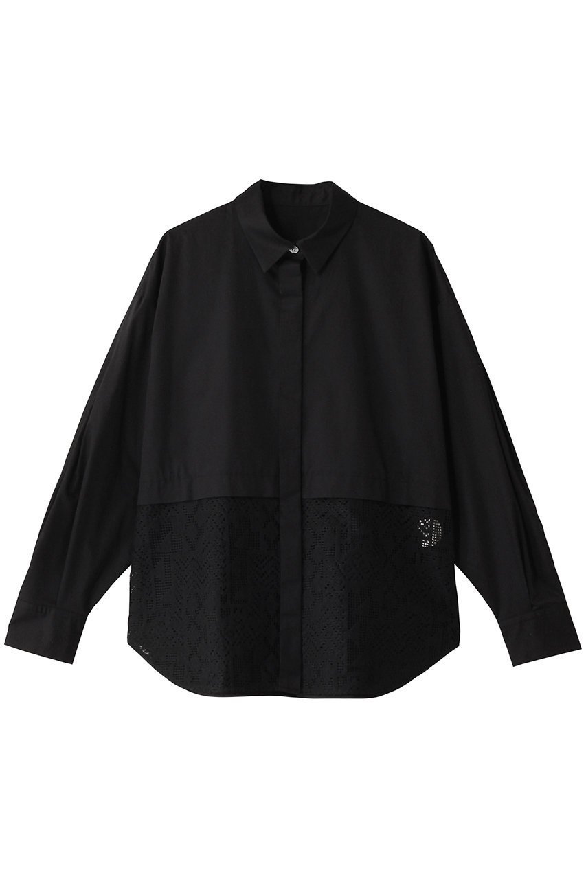 【プレインピープル/PLAIN PEOPLE】のレースブラウス インテリア・キッズ・メンズ・レディースファッション・服の通販 founy(ファニー) 　ファッション　Fashion　レディースファッション　Fashion for Women　トップス・カットソー　Cut & Sew Tops　シャツ・ブラウス・オフィスカジュアル　Elegant Blouses & Button-Ups　おすすめ　Recommended / Our Picks　インナー　Innerwear　スリーブ　Sleeve, Long Sleeve / Short Sleeve　フロント　Front, Front Design　レース　Lace, Lace Fabric　ロング　Long, Long-Length　再入荷　Restock / Back in Stock　羽織　Haori, Light Jacket　ブラック|ID: prp329100004365406 ipo3291000000032706323