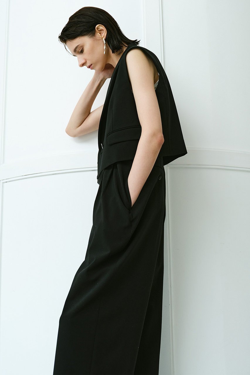 【アルアバイル/allureville】のストレッチトロショートジレ 人気、トレンドファッション・服の通販 founy(ファニー) 　ファッション　Fashion　レディースファッション　Fashion for Women　アウター　Coat / Outerwear Collection　レディースジャケット・軽アウター　Jackets　おすすめ　Recommended / Our Picks　サロペット　Overalls, Salopette　ジャケット　Jacket, Outerwear　デニム　Denim, Jeans Material　トレンド　Trend, Trending Now　ベスト　Vest, Waistcoat　マニッシュ　Mannish, Boyish　ワイド　Wide, Wide Fit　再入荷　Restock / Back in Stock　春　Spring　other-4|ID: prp329100004365408 ipo3291000000032705563