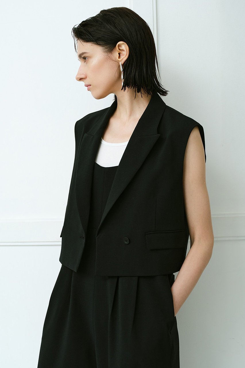 【アルアバイル/allureville】のストレッチトロショートジレ 人気、トレンドファッション・服の通販 founy(ファニー) 　ファッション　Fashion　レディースファッション　Fashion for Women　アウター　Coat / Outerwear Collection　レディースジャケット・軽アウター　Jackets　おすすめ　Recommended / Our Picks　サロペット　Overalls, Salopette　ジャケット　Jacket, Outerwear　デニム　Denim, Jeans Material　トレンド　Trend, Trending Now　ベスト　Vest, Waistcoat　マニッシュ　Mannish, Boyish　ワイド　Wide, Wide Fit　再入荷　Restock / Back in Stock　春　Spring　other-5|ID: prp329100004365408 ipo3291000000032705566