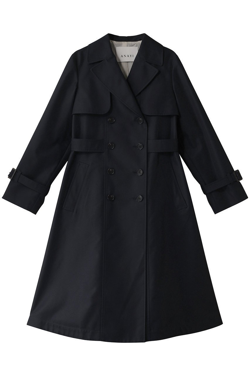 【アナイ/ANAYI】のハッスイツイルドレストレンチコート インテリア・キッズ・メンズ・レディースファッション・服の通販 founy(ファニー) 　ファッション　Fashion　レディースファッション　Fashion for Women　アウター　Coat / Outerwear Collection　コート・ロングコート・ピーコート　Long Coats, Peacoats & More　トレンチコート / 春秋の定番アウター　Trench Coats　ワンピース　Dresses　フォーマル・パーティードレス・結婚式用ドレス　Elegant & Casual Dresses　シンプル　Simple, Minimal　ツイル　Twist, Twisted Detail　トレンド　Trend, Trending Now　フィット　Fit, Slim Fit　フレア　Flare, Flared　リュクス　Luxury, Elegant, High-End, Chic　ロング　Long, Long-Length　定番　Standard, Basic Item　ネイビー|ID: prp329100004365413 ipo3291000000035824664