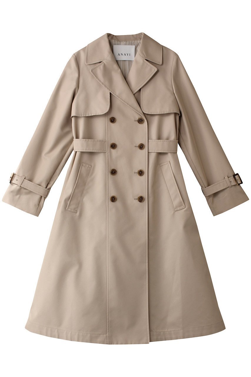 【アナイ/ANAYI】のハッスイツイルドレストレンチコート インテリア・キッズ・メンズ・レディースファッション・服の通販 founy(ファニー) 　ファッション　Fashion　レディースファッション　Fashion for Women　アウター　Coat / Outerwear Collection　コート・ロングコート・ピーコート　Long Coats, Peacoats & More　トレンチコート / 春秋の定番アウター　Trench Coats　ワンピース　Dresses　フォーマル・パーティードレス・結婚式用ドレス　Elegant & Casual Dresses　シンプル　Simple, Minimal　ツイル　Twist, Twisted Detail　トレンド　Trend, Trending Now　フィット　Fit, Slim Fit　フレア　Flare, Flared　リュクス　Luxury, Elegant, High-End, Chic　ロング　Long, Long-Length　定番　Standard, Basic Item　ベージュ|ID: prp329100004365413 ipo3291000000036405068