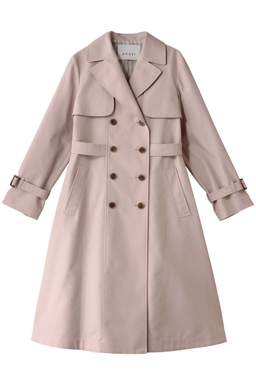 【アナイ/ANAYI】のハッスイツイルドレストレンチコート インテリア・キッズ・メンズ・レディースファッション・服の通販 founy(ファニー) 　ファッション　Fashion　レディースファッション　Fashion for Women　アウター　Coat / Outerwear Collection　コート・ロングコート・ピーコート　Long Coats, Peacoats & More　トレンチコート / 春秋の定番アウター　Trench Coats　ワンピース　Dresses　フォーマル・パーティードレス・結婚式用ドレス　Elegant & Casual Dresses　シンプル　Simple, Minimal　ツイル　Twist, Twisted Detail　トレンド　Trend, Trending Now　フィット　Fit, Slim Fit　フレア　Flare, Flared　リュクス　Luxury, Elegant, High-End, Chic　ロング　Long, Long-Length　定番　Standard, Basic Item　ピンク|ID: prp329100004365413 ipo3291000000036405070