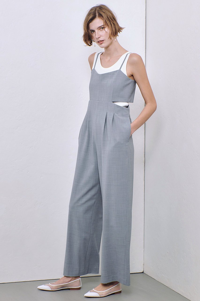 【アルアバイル/allureville】のストレッチトロサロペットパンツ 人気、トレンドファッション・服の通販 founy(ファニー) 　ファッション　Fashion　レディースファッション　WOMEN　おすすめ　Recommend　コンパクト　Compact　ジャケット　Jacket　ジャージ　Jersey　スラックス　Slacks　セットアップ　Set Up　タンク　Tank　ダブル　Double　マニッシュ　Mannish　other-8|ID: prp329100004365416 ipo3291000000031961276