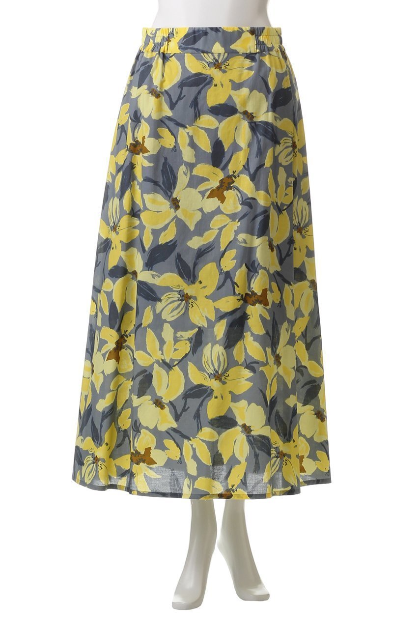 【スリー ドッツ/three dots】のシエラボイル スカート 人気、トレンドファッション・服の通販 founy(ファニー) 　ファッション　Fashion　レディースファッション　Fashion for Women　スカート　Skirts　ロングスカート　Long Skirts / Maxi & Midi Skirts　おすすめ　Recommended / Our Picks　イエロー　Yellow　シアー　Sheer, See-Through　セットアップ　Set-Up, Coordinated Outfit　フラワー　Flower, Floral　フレア　Flare, Flared　ロング　Long, Long-Length　夏　Summer　春　Spring　S/S・春夏　SS, Spring/Summer, Warm Season　other-2|ID: prp329100004365418 ipo3291000000032825566