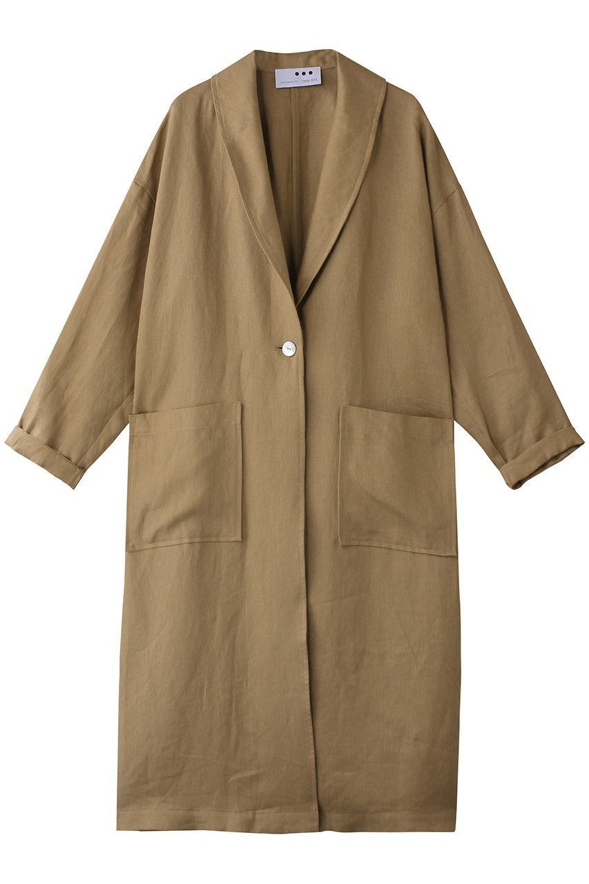【スリー ドッツ/three dots】のラフリネン ドクターコート インテリア・キッズ・メンズ・レディースファッション・服の通販 founy(ファニー) ファッション Fashion レディースファッション Fashion for Women アウター Coat / Outerwear Collection コート・ロングコート・ピーコート Long Coats, Peacoats & More ショール Shawl, Wrap ポケット Pocket, Pocket Detail リネン Linen, Linen Fabric ロング Long, Long-Length 春 Spring キャメル|ID: prp329100004365419 ipo3291000000035489748