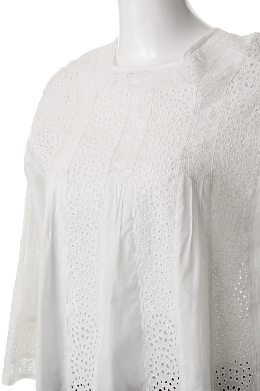 【ビリティス ディセッタン/Bilitis dix-sept ans】のレースコンビネーションブラウス 人気、トレンドファッション・服の通販 founy(ファニー) 　ファッション　Fashion　レディースファッション　Fashion for Women　トップス・カットソー　Cut & Sew Tops　シャツ・ブラウス・オフィスカジュアル　Elegant Blouses & Button-Ups　コンビ　Combo, Combination Style　スリーブ　Sleeve, Long Sleeve / Short Sleeve　フレア　Flare, Flared　リゾート　Resort, Vacation Style　レース　Lace, Lace Fabric　ロング　Long, Long-Length　other-5|ID: prp329100004369458 ipo3291000000034955327