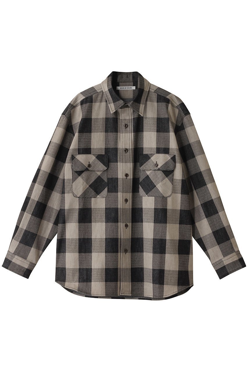 【セブン バイ セブン/SEVEN BY SEVEN / MEN】の【MEN】BUFFALO CHECK ルーズ ワーク ロングスリーブシャツ 人気、トレンドファッション・服の通販 founy(ファニー) 　ファッション　Fashion　メンズファッション　MEN　おすすめ　Recommend　スリーブ　Sleeve　デニム　Denim　プリント　Print　ベーシック　Basic　ルーズ　Loose　ロング　Long　ワーク　Work　エレガント 上品　Elegant　今季　This Season　定番　Standard　 other-1|ID: prp329100004369481 ipo3291000000030544737