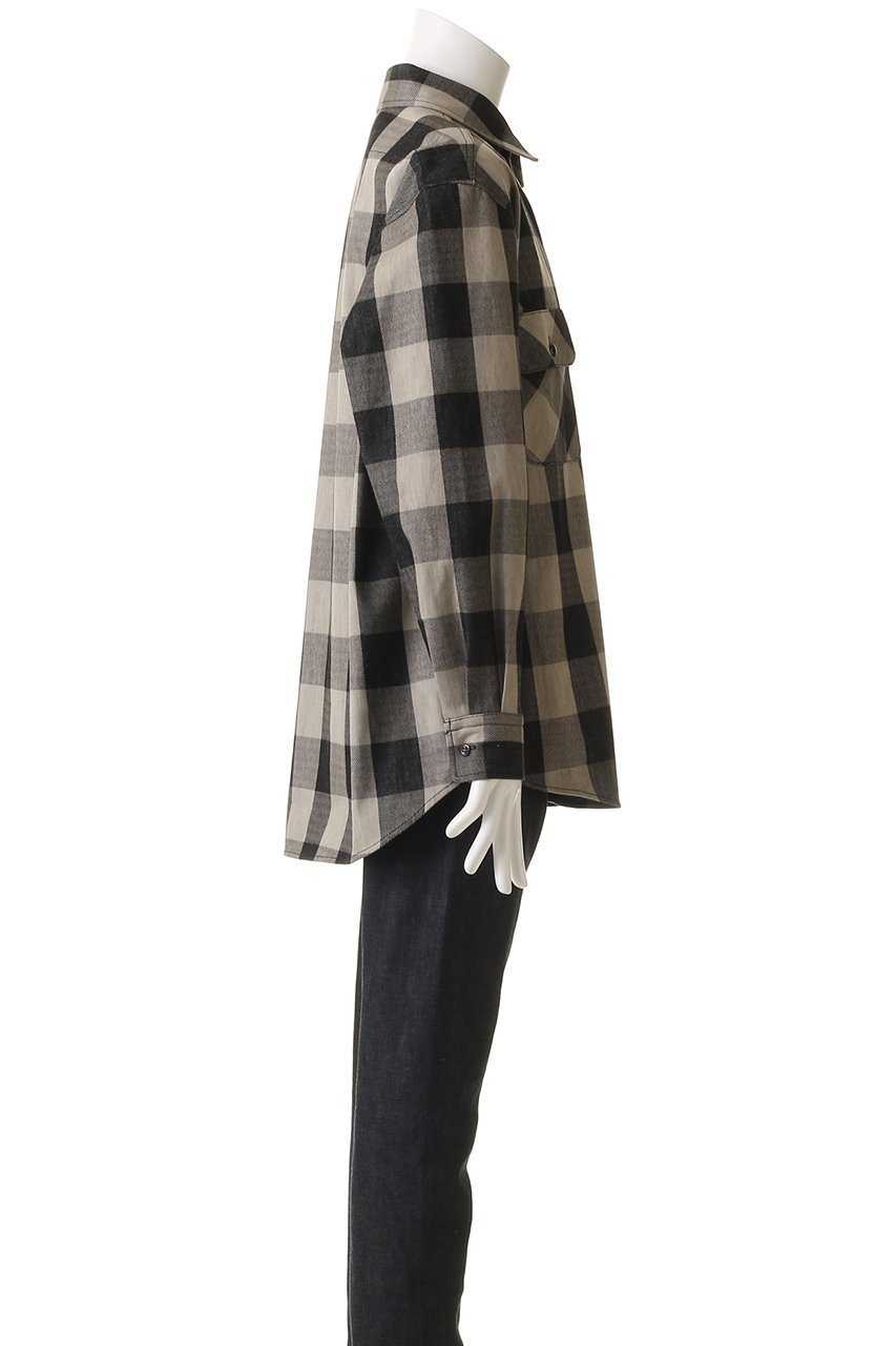 【セブン バイ セブン/SEVEN BY SEVEN / MEN】の【MEN】BUFFALO CHECK ルーズ ワーク ロングスリーブシャツ 人気、トレンドファッション・服の通販 founy(ファニー) 　ファッション　Fashion　メンズファッション　Fashion for Men　おすすめ　Recommended / Our Picks　スリーブ　Sleeve, Long Sleeve / Short Sleeve　デニム　Denim, Jeans Material　プリント　Print, Printed Pattern　ベーシック　Basic, Essential　ルーズ　Loose, Oversized　ロング　Long, Long-Length　ワーク　Workwear, Utility Style　エレガント 上品　Elegant　今季　This Season, Current Season　定番　Standard, Basic Item　other-3|ID: prp329100004369481 ipo3291000000035739735