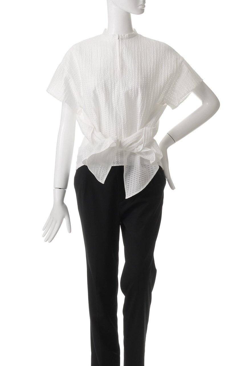 【ドメル/DOMELLE】のコットン アイレット ブラウス 人気、トレンドファッション・服の通販 founy(ファニー) 　ファッション　Fashion　レディースファッション　Fashion for Women　トップス・カットソー　Cut & Sew Tops　シャツ・ブラウス・オフィスカジュアル　Elegant Blouses & Button-Ups　おすすめ　Recommended / Our Picks　アイレット　Eyelet Lace　キュプラ　Cupro, Eco Fabric　ショート　Short, Short Length　スリット　Slit, Slit Detail　スリーブ　Sleeve, Long Sleeve / Short Sleeve　セットアップ　Set-Up, Coordinated Outfit　ヨーク　Yoke, Yoke Design　半袖　Short Sleeve, Half Sleeve　other-2|ID: prp329100004369484 ipo3291000000032869144