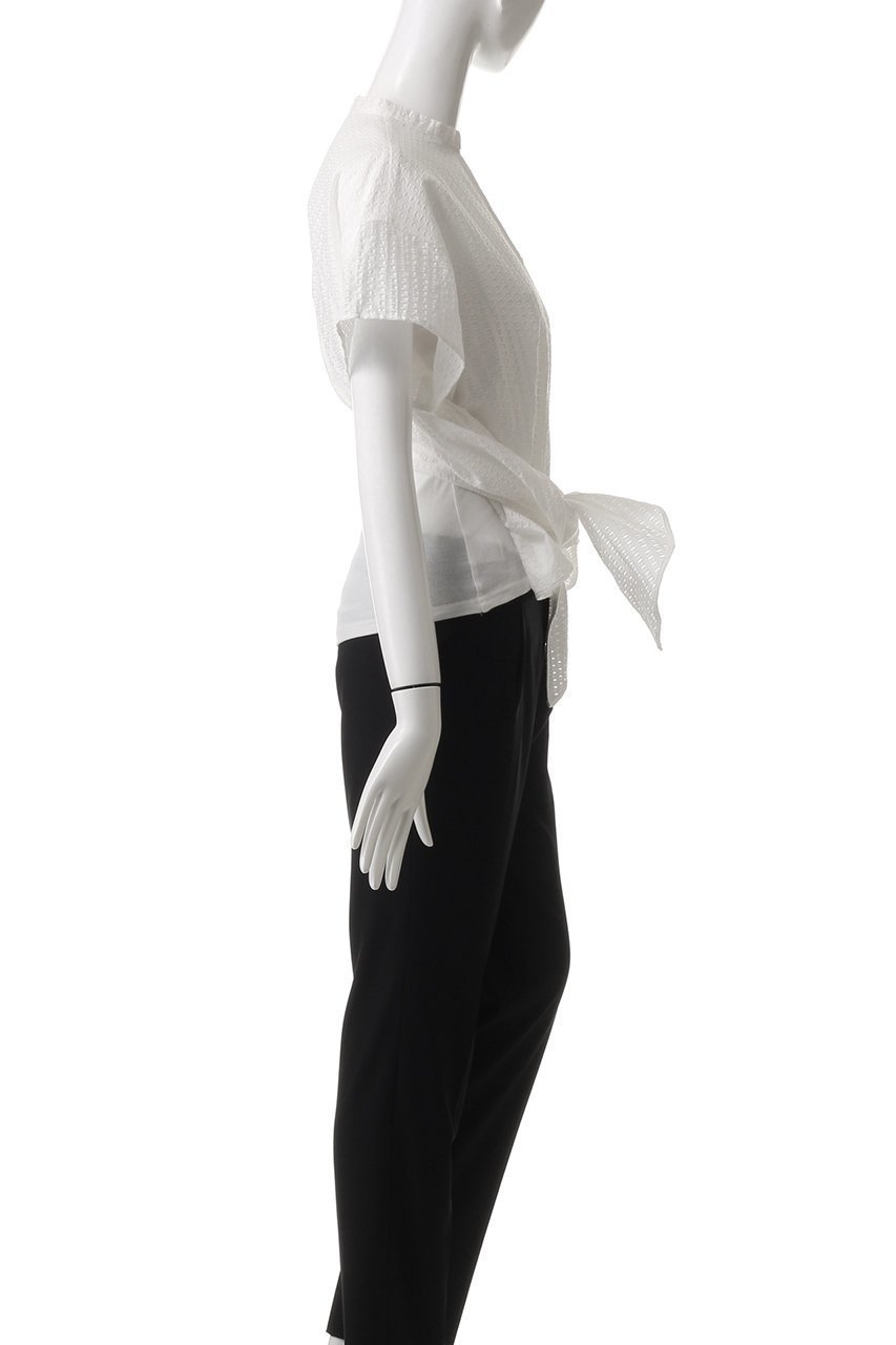 【ドメル/DOMELLE】のコットン アイレット ブラウス 人気、トレンドファッション・服の通販 founy(ファニー) 　ファッション　Fashion　レディースファッション　Fashion for Women　トップス・カットソー　Cut & Sew Tops　シャツ・ブラウス・オフィスカジュアル　Elegant Blouses & Button-Ups　おすすめ　Recommended / Our Picks　アイレット　Eyelet Lace　キュプラ　Cupro, Eco Fabric　ショート　Short, Short Length　スリット　Slit, Slit Detail　スリーブ　Sleeve, Long Sleeve / Short Sleeve　セットアップ　Set-Up, Coordinated Outfit　ヨーク　Yoke, Yoke Design　半袖　Short Sleeve, Half Sleeve　other-3|ID: prp329100004369484 ipo3291000000032869151