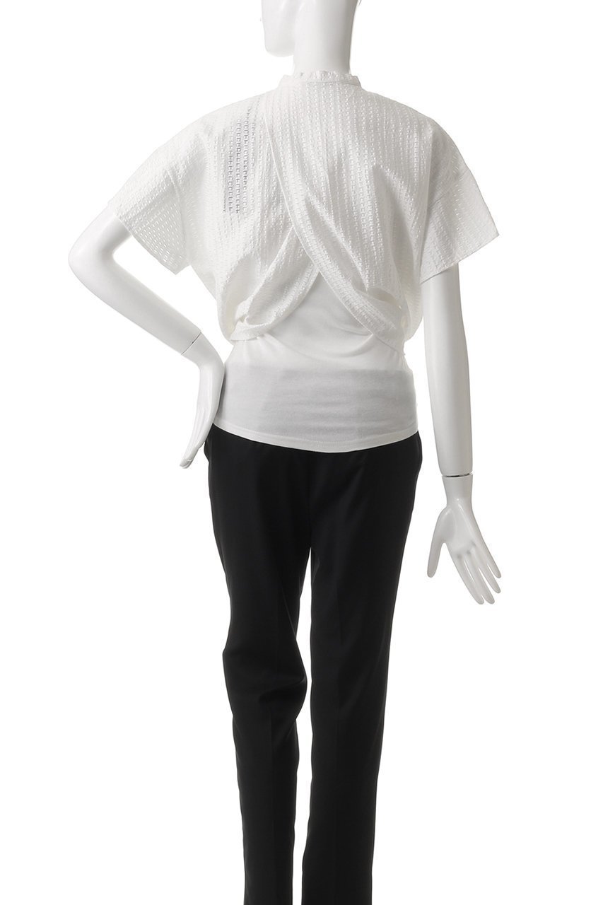【ドメル/DOMELLE】のコットン アイレット ブラウス 人気、トレンドファッション・服の通販 founy(ファニー) 　ファッション　Fashion　レディースファッション　Fashion for Women　トップス・カットソー　Cut & Sew Tops　シャツ・ブラウス・オフィスカジュアル　Elegant Blouses & Button-Ups　おすすめ　Recommended / Our Picks　アイレット　Eyelet Lace　キュプラ　Cupro, Eco Fabric　ショート　Short, Short Length　スリット　Slit, Slit Detail　スリーブ　Sleeve, Long Sleeve / Short Sleeve　セットアップ　Set-Up, Coordinated Outfit　ヨーク　Yoke, Yoke Design　半袖　Short Sleeve, Half Sleeve　other-4|ID: prp329100004369484 ipo3291000000032869156