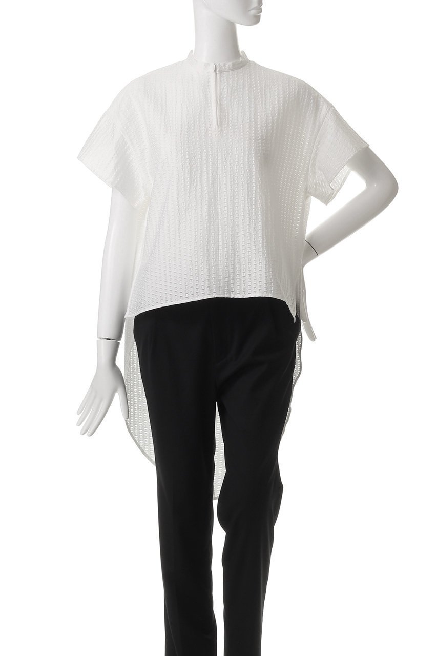 【ドメル/DOMELLE】のコットン アイレット ブラウス 人気、トレンドファッション・服の通販 founy(ファニー) 　ファッション　Fashion　レディースファッション　Fashion for Women　トップス・カットソー　Cut & Sew Tops　シャツ・ブラウス・オフィスカジュアル　Elegant Blouses & Button-Ups　おすすめ　Recommended / Our Picks　アイレット　Eyelet Lace　キュプラ　Cupro, Eco Fabric　ショート　Short, Short Length　スリット　Slit, Slit Detail　スリーブ　Sleeve, Long Sleeve / Short Sleeve　セットアップ　Set-Up, Coordinated Outfit　ヨーク　Yoke, Yoke Design　半袖　Short Sleeve, Half Sleeve　other-6|ID: prp329100004369484 ipo3291000000032869169