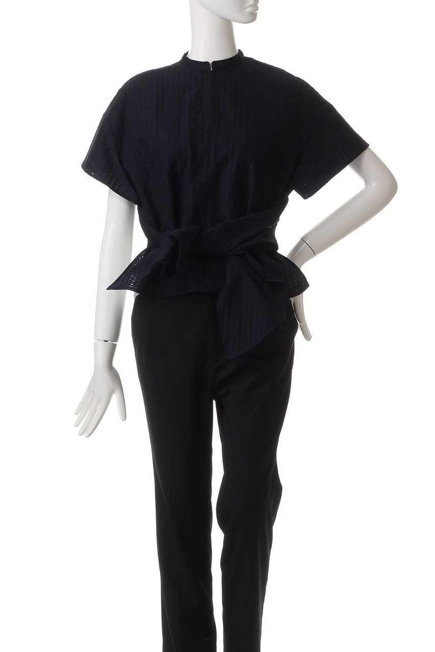 【ドメル/DOMELLE】のコットン アイレット ブラウス 人気、トレンドファッション・服の通販 founy(ファニー) 　ファッション　Fashion　レディースファッション　Fashion for Women　トップス・カットソー　Cut & Sew Tops　シャツ・ブラウス・オフィスカジュアル　Elegant Blouses & Button-Ups　おすすめ　Recommended / Our Picks　アイレット　Eyelet Lace　キュプラ　Cupro, Eco Fabric　ショート　Short, Short Length　スリット　Slit, Slit Detail　スリーブ　Sleeve, Long Sleeve / Short Sleeve　セットアップ　Set-Up, Coordinated Outfit　ヨーク　Yoke, Yoke Design　半袖　Short Sleeve, Half Sleeve　other-2|ID: prp329100004369484 ipo3291000000034955529