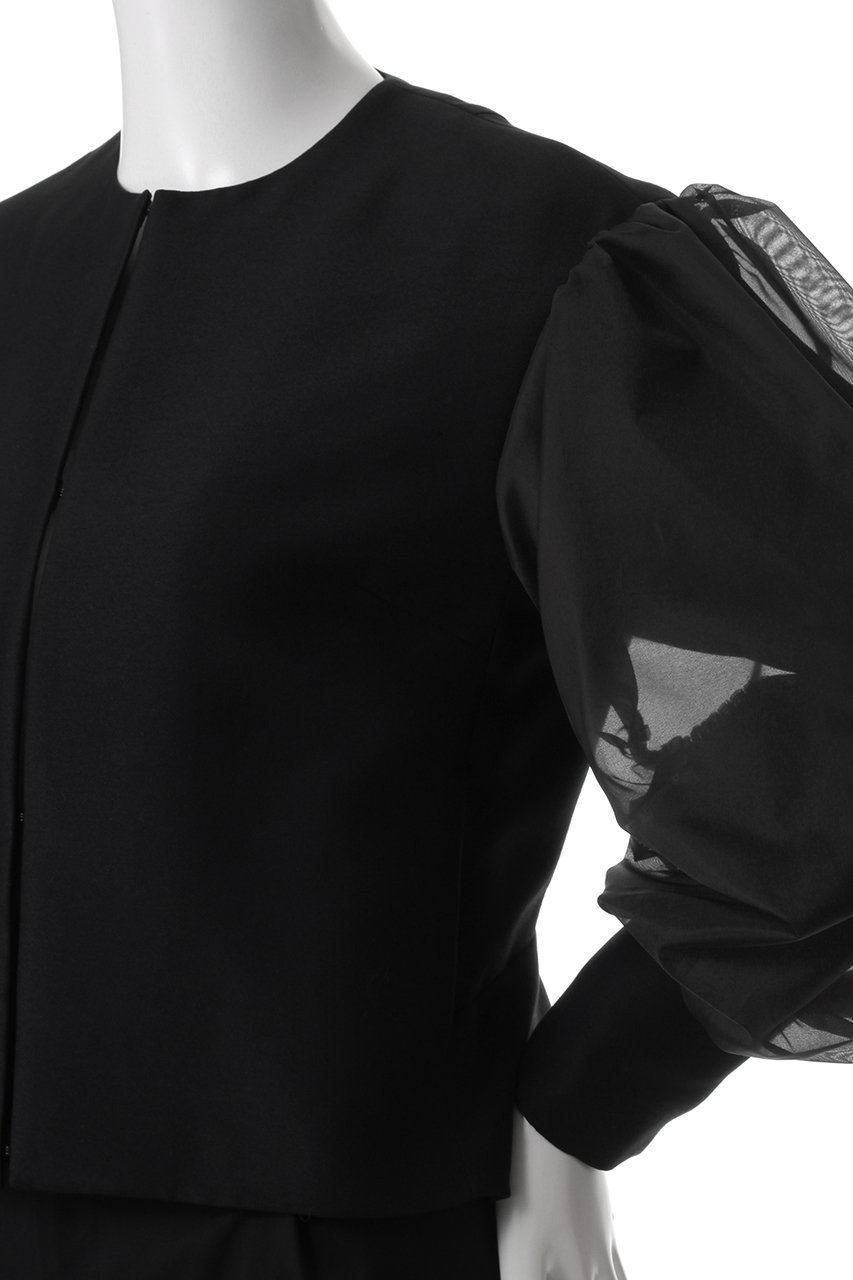 【ドメル/DOMELLE】のオーガンジ― スリーブ ジャケット 人気、トレンドファッション・服の通販 founy(ファニー) 　ファッション　Fashion　レディースファッション　Fashion for Women　アウター　Coat / Outerwear Collection　レディースジャケット・軽アウター　Jackets　オーガンジー　Organza Fabric　コンパクト　Compact, Small Size　シェイプ　Shape, Slim Fit　ジャケット　Jacket, Outerwear　スリーブ　Sleeve, Long Sleeve / Short Sleeve　ドッキング　Docking, Mixed Material　other-5|ID: prp329100004369485 ipo3291000000032912532