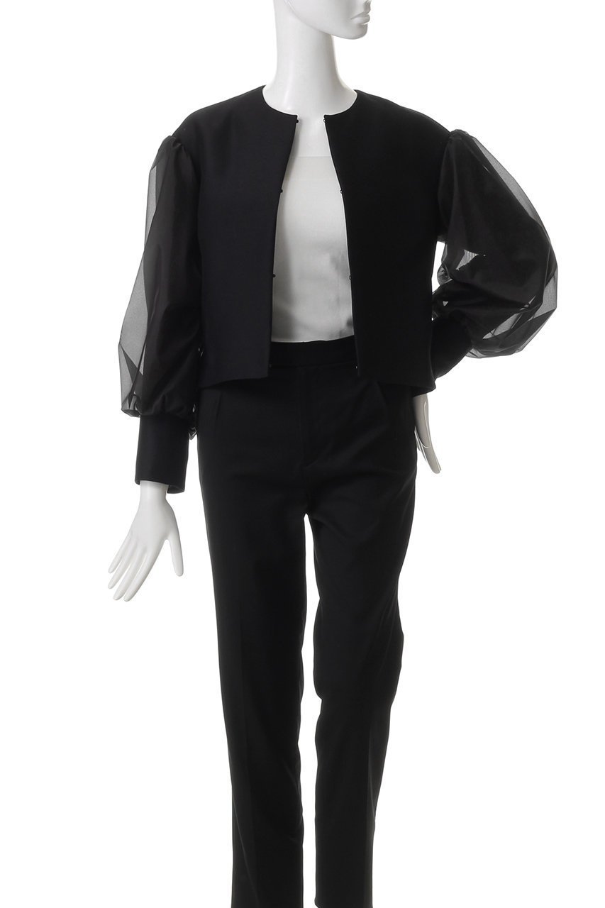【ドメル/DOMELLE】のオーガンジ― スリーブ ジャケット 人気、トレンドファッション・服の通販 founy(ファニー) 　ファッション　Fashion　レディースファッション　Fashion for Women　アウター　Coat / Outerwear Collection　レディースジャケット・軽アウター　Jackets　オーガンジー　Organza Fabric　コンパクト　Compact, Small Size　シェイプ　Shape, Slim Fit　ジャケット　Jacket, Outerwear　スリーブ　Sleeve, Long Sleeve / Short Sleeve　ドッキング　Docking, Mixed Material　other-7|ID: prp329100004369485 ipo3291000000032912543