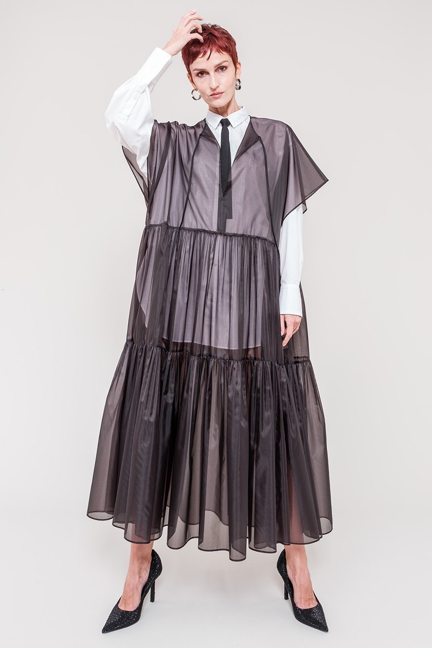 【ドメル/DOMELLE】のオーガンジ― ドレス 人気、トレンドファッション・服の通販 founy(ファニー) 　ファッション　Fashion　レディースファッション　Fashion for Women　ワンピース　Dresses　フォーマル・パーティードレス・結婚式用ドレス　Elegant & Casual Dresses　チュニック　Tunic Tops & Dresses　インナー　Innerwear　オーガンジー　Organza Fabric　ギャザー　Gathered, Ruffled　チュニック　Tunic, Long Top　ティアード　Tiered, Tiered Style　ドレス　Dress, One-Piece　ロング　Long, Long-Length　other-8|ID: prp329100004369486 ipo3291000000032878180