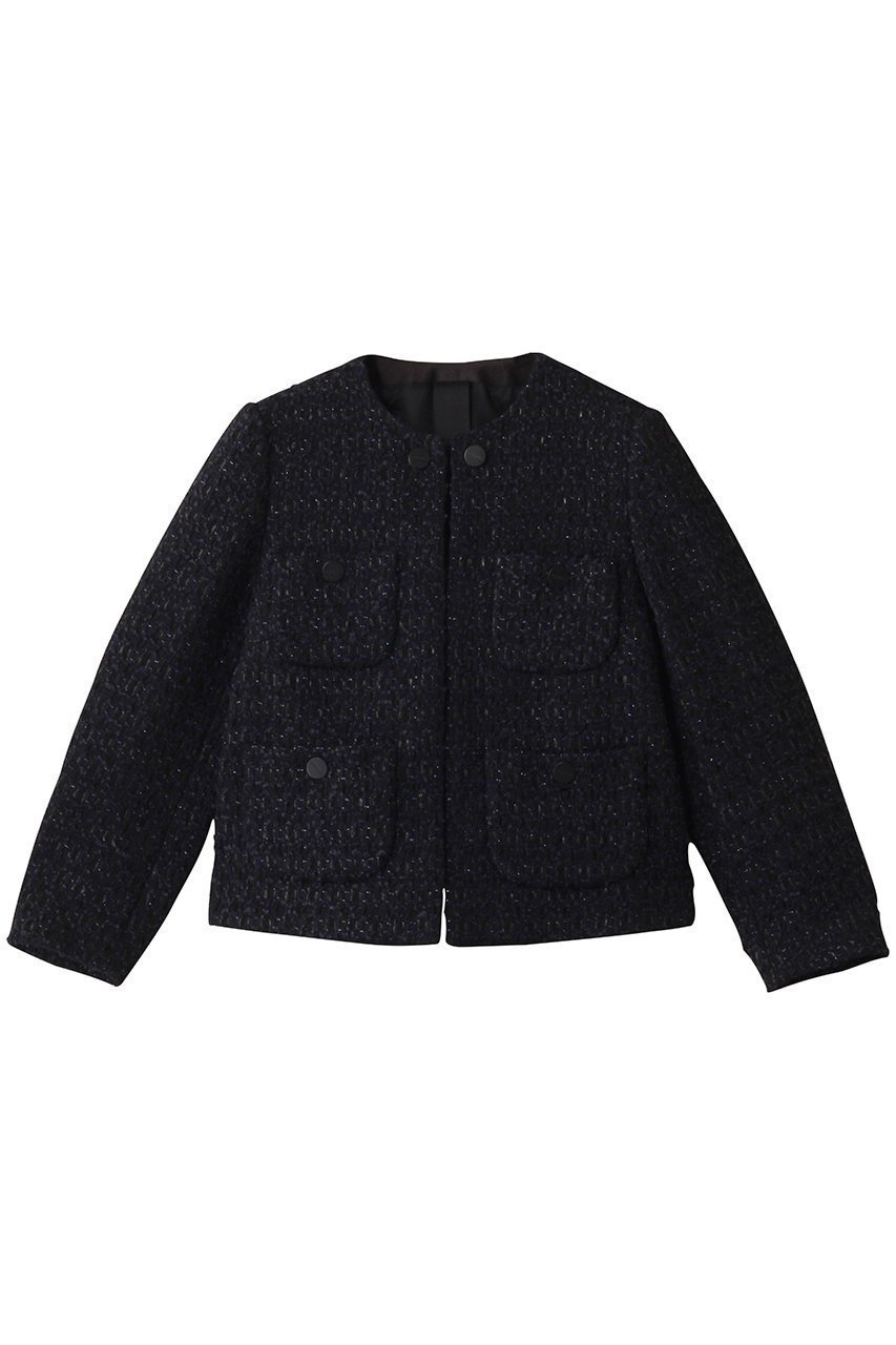 【ドメル/DOMELLE】のLINTON ツイード ジャケット インテリア・キッズ・メンズ・レディースファッション・服の通販 founy(ファニー) 　ファッション　Fashion　レディースファッション　Fashion for Women　アウター　Coat / Outerwear Collection　レディースジャケット・軽アウター　Jackets　クラシカル　Classical, Vintage-Inspired　ジャケット　Jacket, Outerwear　セットアップ　Set-Up, Coordinated Outfit　ツイード　Twill, Twill Weave　バスケット　Basket, Basket Bag　フロント　Front, Front Design　ブルゾン　Blouson, Bomber Jacket　ポケット　Pocket, Pocket Detail　別注　Limited Edition, Custom Order　ダークネイビー|ID: prp329100004369488 ipo3291000000032962821