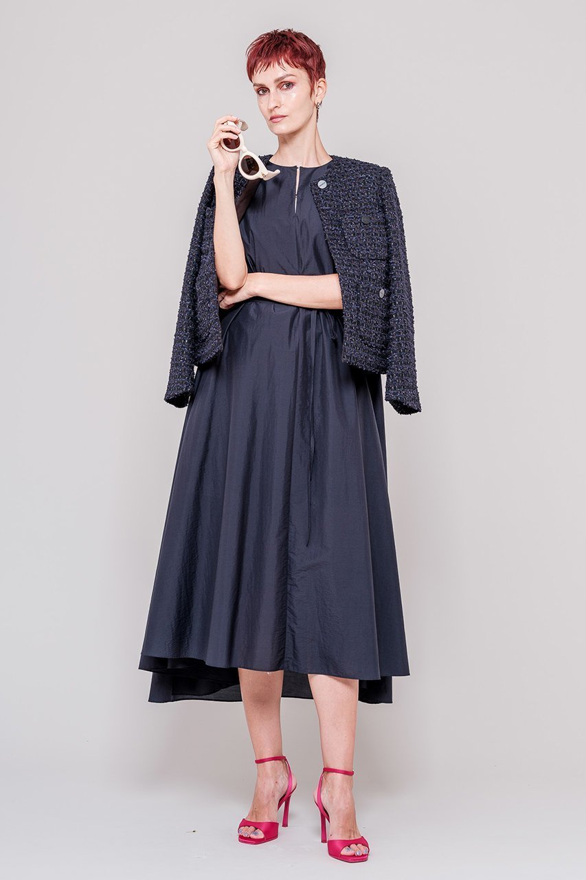 【ドメル/DOMELLE】のテントドレス 人気、トレンドファッション・服の通販 founy(ファニー) 　ファッション　Fashion　レディースファッション　Fashion for Women　ワンピース　Dresses　フォーマル・パーティードレス・結婚式用ドレス　Elegant & Casual Dresses　チュニック　Tunic Tops & Dresses　スリット　Slit, Slit Detail　タフタ　Taffeta, Structured Fabric　チュニック　Tunic, Long Top　ドレス　Dress, One-Piece　バランス　Balance, Style Balance　フロント　Front, Front Design　リゾート　Resort, Vacation Style　リボン　Ribbon, Bow　ロング　Long, Long-Length　夏　Summer　other-8|ID: prp329100004369491 ipo3291000000032878241