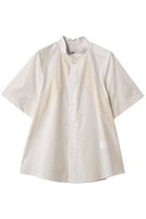 【ロキト/LOKITHO】のリボンレース ハーフスリーブ シャツ 人気、トレンドファッション・服の通販 founy(ファニー) ファッション Fashion レディースファッション Fashion for Women トップス・カットソー Cut & Sew Tops シャツ・ブラウス・オフィスカジュアル Elegant Blouses & Button-Ups ショート Short, Short Length スタンド Stand Collar, Upright Stand スリーブ Sleeve, Long Sleeve / Short Sleeve ハーフ Half, Half-Length リボン Ribbon, Bow レース Lace, Lace Fabric エレガント 上品 Elegant |ID:prp329100004369496