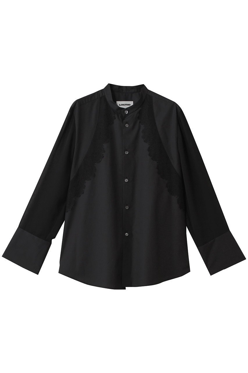【ロキト/LOKITHO】のリボンレース ロングスリーブ シャツ 人気、トレンドファッション・服の通販 founy(ファニー) 　ファッション　Fashion　レディースファッション　Fashion for Women　トップス・カットソー　Cut & Sew Tops　シャツ・ブラウス・オフィスカジュアル　Elegant Blouses & Button-Ups　とろみ　Fluid, Flowy Fabric　カフス　Cuff Design　スリーブ　Sleeve, Long Sleeve / Short Sleeve　マニッシュ　Mannish, Boyish　リボン　Ribbon, Bow　レース　Lace, Lace Fabric　ロング　Long, Long-Length　今季　This Season, Current Season　 other-1|ID: prp329100004369497 ipo3291000000032867341