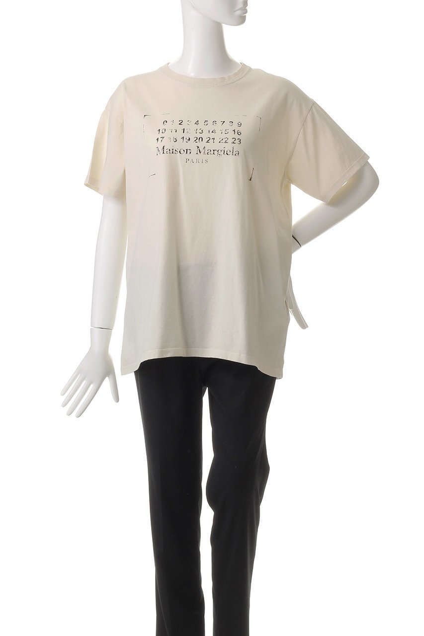 【メゾン マルジェラ/MAISON MARGIELA】のロゴプリントTシャツ 人気、トレンドファッション・服の通販 founy(ファニー) 　ファッション　Fashion　レディースファッション　WOMEN　トップス・カットソー　Tops/Tshirt　シャツ/ブラウス　Shirts/Blouses　ロング / Tシャツ　T-Shirts　カットソー　Cut and Sewn　ショート　Short　スリーブ　Sleeve　フロント　Front　プリント　Print　other-2|ID: prp329100004369505 ipo3291000000031337558