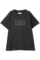 【メゾン マルジェラ/MAISON MARGIELA】のロゴプリントTシャツ 人気、トレンドファッション・服の通販 founy(ファニー) ファッション Fashion レディースファッション Fashion for Women トップス・カットソー Cut & Sew Tops シャツ・ブラウス・オフィスカジュアル Elegant Blouses & Button-Ups ロングTシャツ・Tシャツ Longline T-Shirts & Tees カットソー・ベーシックTシャツ Cut-and-Sewn Tops / Stretch Tees & Basics ショート Short, Short Length スリーブ Sleeve, Long Sleeve / Short Sleeve フロント Front, Front Design プリント Print, Printed Pattern thumbnail ウォッシュトブラック|ID: prp329100004369505 ipo3291000000032877057