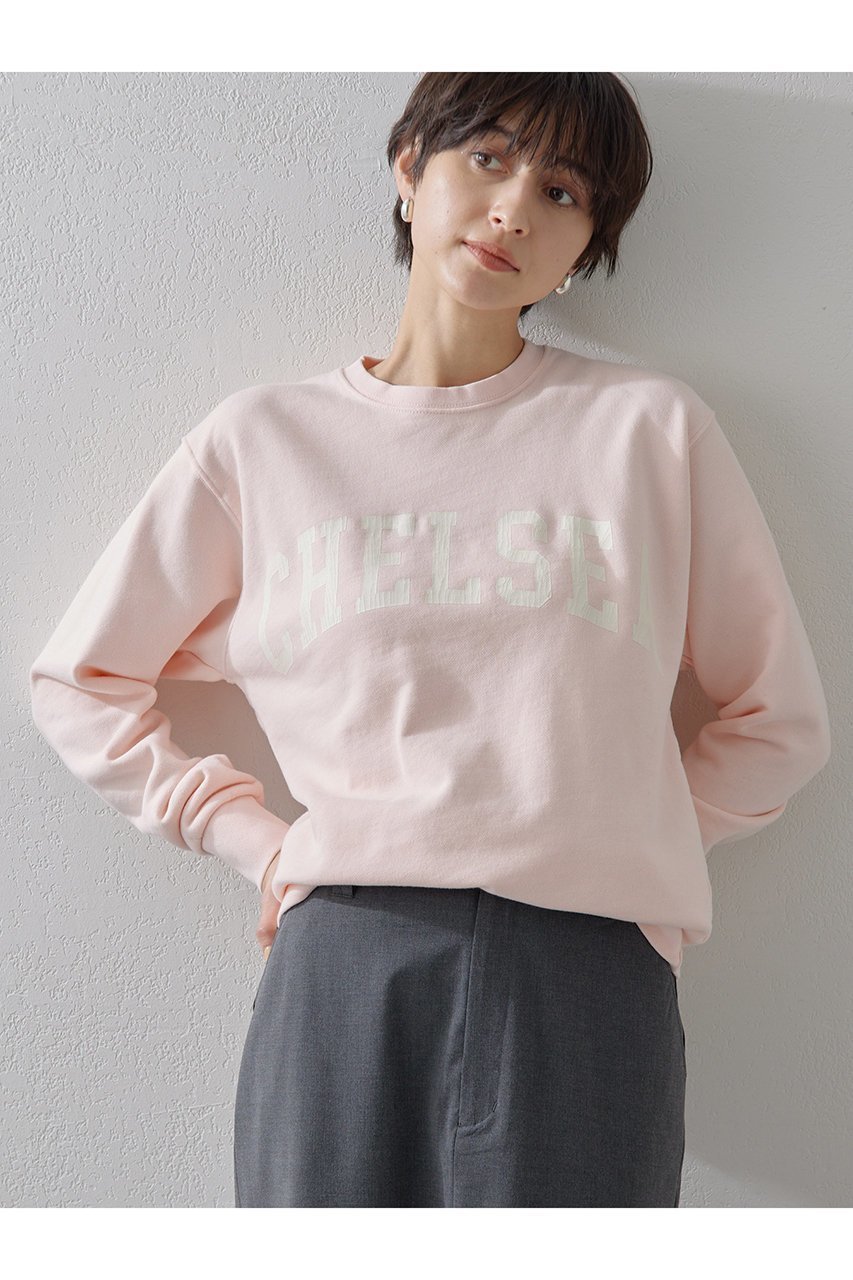 【ウィムガゼット/Whim Gazette】のCHELSEAロゴスウェット インテリア・キッズ・メンズ・レディースファッション・服の通販 founy(ファニー) 　ファッション　Fashion　レディースファッション　Fashion for Women　トップス・カットソー　Cut & Sew Tops　シャツ・ブラウス・オフィスカジュアル　Elegant Blouses & Button-Ups　レディースパーカー・カジュアルフーディー　Casual Hoodies & Sweatshirts　ロングTシャツ・Tシャツ　Longline T-Shirts & Tees　スウェット・クルーネックトップス　Sweatshirts & Crewnecks / Relaxed Fit Sweat Tops　カットソー・ベーシックTシャツ　Cut-and-Sewn Tops / Stretch Tees & Basics　おすすめ　Recommended / Our Picks　プリント　Print, Printed Pattern　ベビー　Baby, Babywear　リラックス　Relax, Relaxed Fit　ピンク|ID: prp329100004369510 ipo3291000000032862702