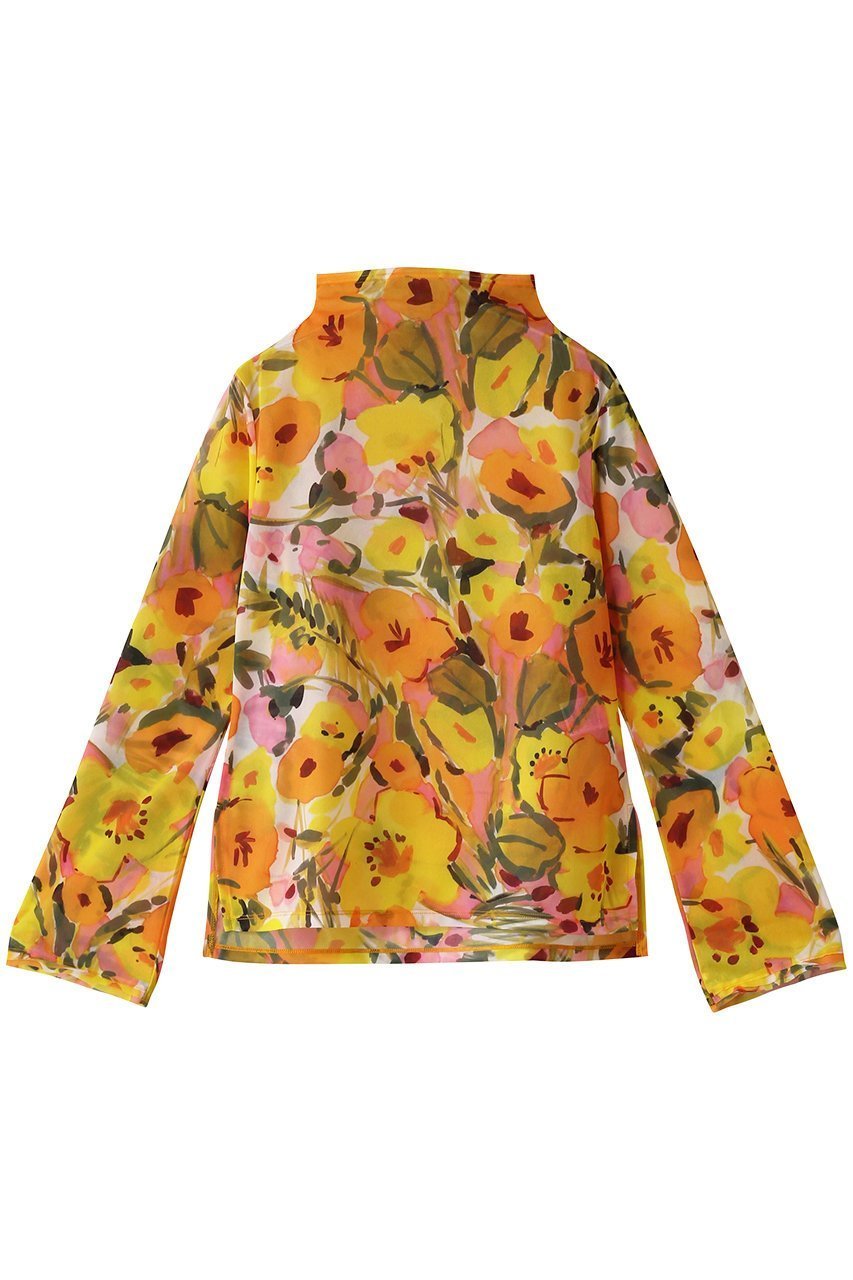 【ランバン オン ブルー/LANVIN en Bleu】のC est le Printempsカットソー 人気、トレンドファッション・服の通販 founy(ファニー) 　ファッション　Fashion　レディースファッション　Fashion for Women　トップス・カットソー　Cut & Sew Tops　シャツ・ブラウス・オフィスカジュアル　Elegant Blouses & Button-Ups　ロングTシャツ・Tシャツ　Longline T-Shirts & Tees　カットソー・ベーシックTシャツ　Cut-and-Sewn Tops / Stretch Tees & Basics　カットソー　Cut and Sewn Top　スリーブ　Sleeve, Long Sleeve / Short Sleeve　フラワー　Flower, Floral　フレア　Flare, Flared　ロング　Long, Long-Length　半袖　Short Sleeve, Half Sleeve　夏　Summer　春　Spring　S/S・春夏　SS, Spring/Summer, Warm Season　 other-1|ID: prp329100004369512 ipo3291000000032876862