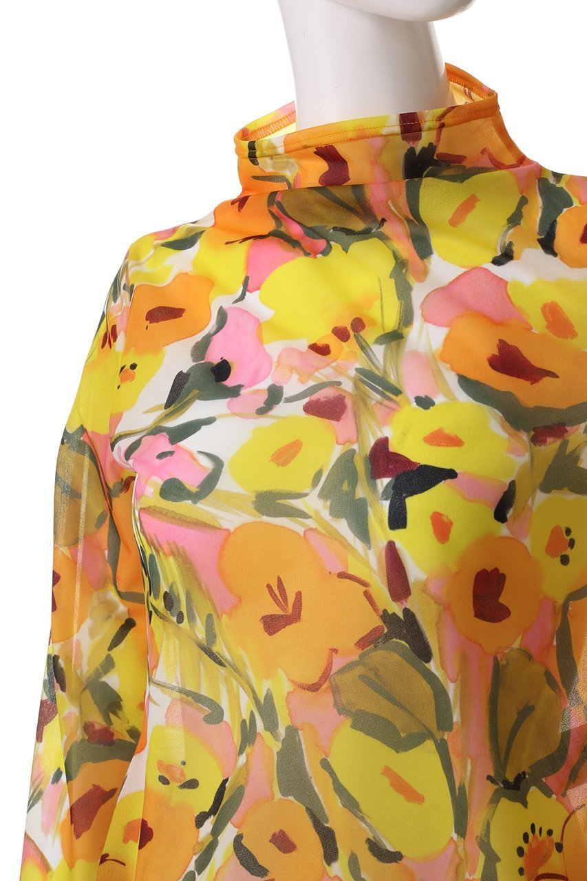 【ランバン オン ブルー/LANVIN en Bleu】のC est le Printempsカットソー 人気、トレンドファッション・服の通販 founy(ファニー) 　ファッション　Fashion　レディースファッション　Fashion for Women　トップス・カットソー　Cut & Sew Tops　シャツ・ブラウス・オフィスカジュアル　Elegant Blouses & Button-Ups　ロングTシャツ・Tシャツ　Longline T-Shirts & Tees　カットソー・ベーシックTシャツ　Cut-and-Sewn Tops / Stretch Tees & Basics　カットソー　Cut and Sewn Top　スリーブ　Sleeve, Long Sleeve / Short Sleeve　フラワー　Flower, Floral　フレア　Flare, Flared　ロング　Long, Long-Length　半袖　Short Sleeve, Half Sleeve　夏　Summer　春　Spring　S/S・春夏　SS, Spring/Summer, Warm Season　other-5|ID: prp329100004369512 ipo3291000000032876894