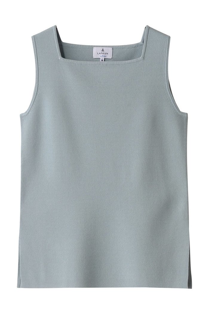 【ランバン オン ブルー/LANVIN en Bleu】のスクエアネックノースリーブニット インテリア・キッズ・メンズ・レディースファッション・服の通販 founy(ファニー) https://founy.com/ ファッション Fashion レディースファッション WOMEN トップス・カットソー Tops/Tshirt ニット Knit Tops キャミソール / ノースリーブ No Sleeves プルオーバー Pullover おすすめ Recommend インナー Inner カーディガン Cardigan シンプル Simple スクエア Square スリット Slit セットアップ Set Up |ID: prp329100004369514 ipo3291000000030544862