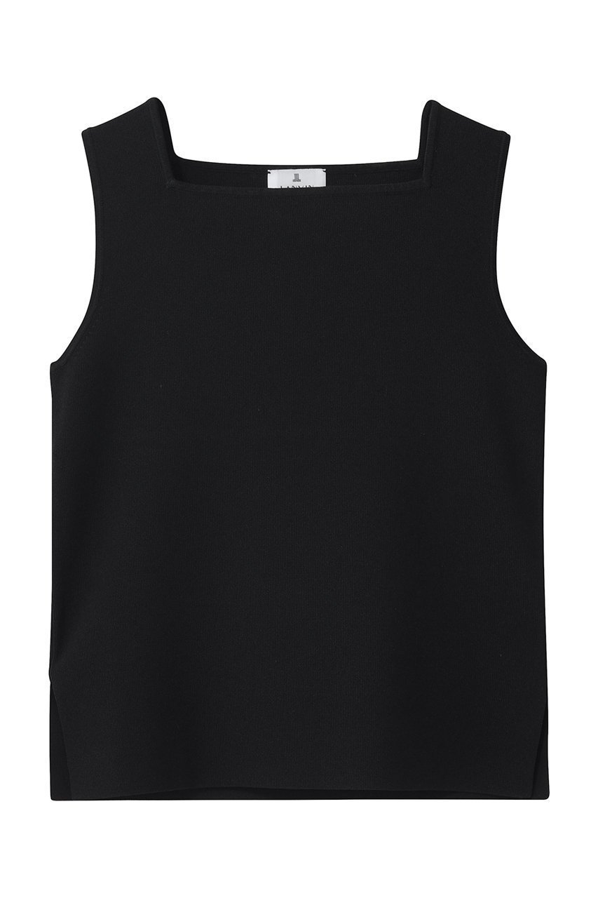 【ランバン オン ブルー/LANVIN en Bleu】のスクエアネックノースリーブニット インテリア・キッズ・メンズ・レディースファッション・服の通販 founy(ファニー) 　ファッション　Fashion　レディースファッション　Fashion for Women　トップス・カットソー　Cut & Sew Tops　ニット　Knit Tops & Sweaters　キャミソール&ノースリーブ　Camisoles & Sleeveless Tops　カジュアルプルオーバー・ニットトップス　Pullovers & Knit Tops / Casual Pullovers　インナー　Innerwear　カーディガン　Cardigan, Knitwear　ジャケット　Jacket, Outerwear　スクエア　Square, Square Shape　デコルテ　Décolleté, Neckline　ノースリーブ　Sleeveless, No-Sleeve　ファブリック　Fabric, Textile　ベーシック　Basic, Essential　ブラック|ID: prp329100004369514 ipo3291000000036606417