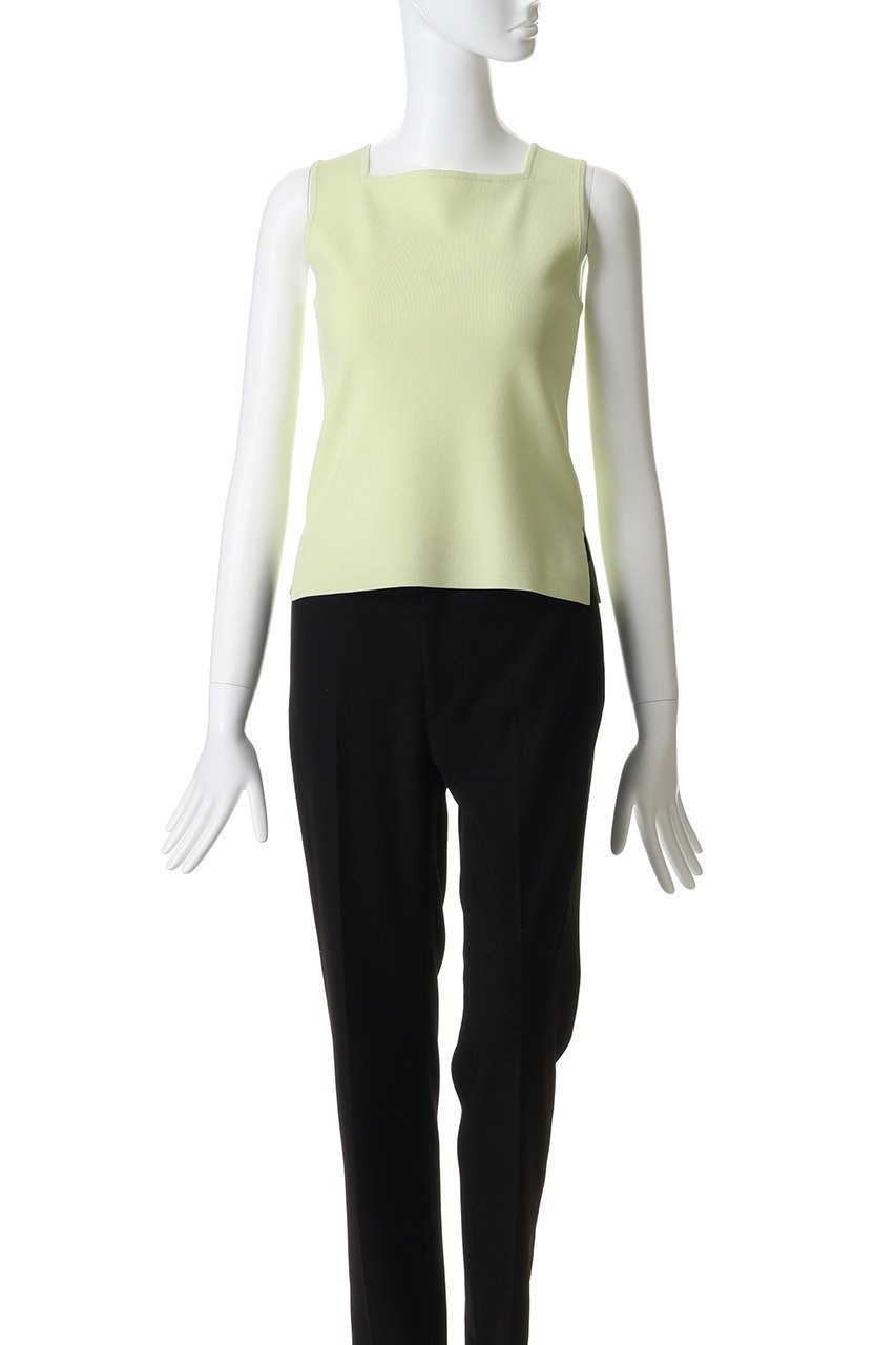 【ランバン オン ブルー/LANVIN en Bleu】のスクエアネックノースリーブニット 人気、トレンドファッション・服の通販 founy(ファニー) 　ファッション　Fashion　レディースファッション　Fashion for Women　トップス・カットソー　Cut & Sew Tops　ニット　Knit Tops & Sweaters　キャミソール&ノースリーブ　Camisoles & Sleeveless Tops　カジュアルプルオーバー・ニットトップス　Pullovers & Knit Tops / Casual Pullovers　インナー　Innerwear　カーディガン　Cardigan, Knitwear　ジャケット　Jacket, Outerwear　スクエア　Square, Square Shape　デコルテ　Décolleté, Neckline　ノースリーブ　Sleeveless, No-Sleeve　ファブリック　Fabric, Textile　ベーシック　Basic, Essential　other-2|ID: prp329100004369514 ipo3291000000036606419