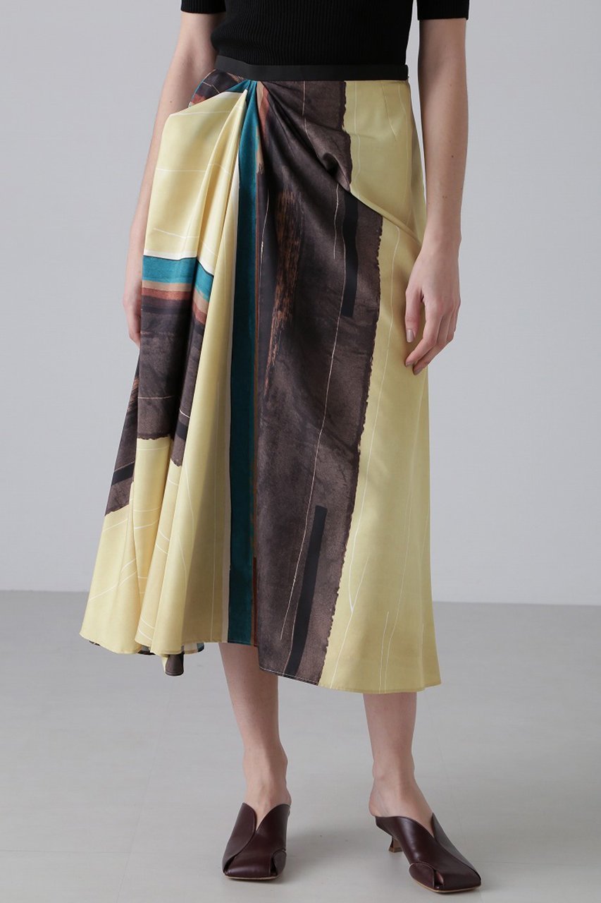 【アドーア/ADORE】のペインティングストライププリントスカート 人気、トレンドファッション・服の通販 founy(ファニー) 　ファッション　Fashion　レディースファッション　WOMEN　スカート　Skirt　ロングスカート　Long Skirt　アシンメトリー　Asymmetry　ストライプ　Stripe　ドレープ　Drape　ハンド　Hand　フレア　Flare　プリント　Print　ベーシック　Basic　ロング　Long　無地　Plain Color　other-2|ID: prp329100004369521 ipo3291000000032271439