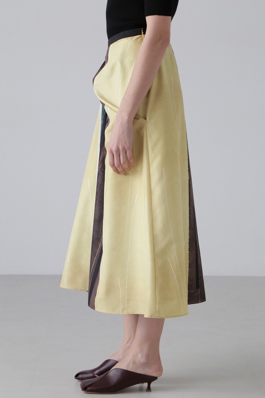 【アドーア/ADORE】のペインティングストライププリントスカート 人気、トレンドファッション・服の通販 founy(ファニー) 　ファッション　Fashion　レディースファッション　WOMEN　スカート　Skirt　ロングスカート　Long Skirt　アシンメトリー　Asymmetry　ストライプ　Stripe　ドレープ　Drape　ハンド　Hand　フレア　Flare　プリント　Print　ベーシック　Basic　ロング　Long　無地　Plain Color　other-4|ID: prp329100004369521 ipo3291000000032271441