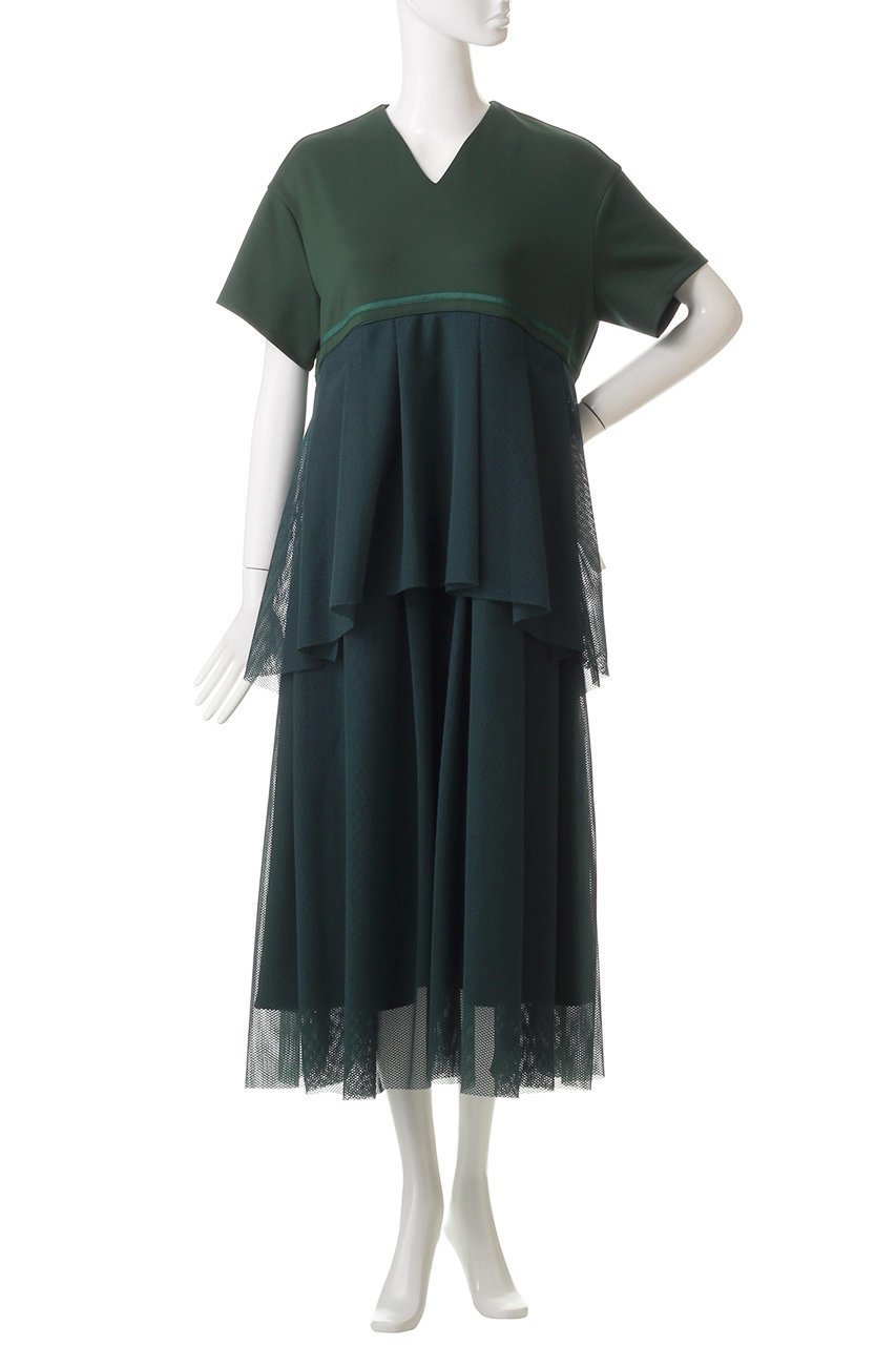 【アドーア/ADORE】のメッシュコンビダンボールワンピース 人気、トレンドファッション・服の通販 founy(ファニー) 　ファッション　Fashion　レディースファッション　Fashion for Women　ワンピース　Dresses　チュニック　Tunic Tops & Dresses　カットソー　Cut and Sewn Top　シンプル　Simple, Minimal　チュニック　Tunic, Long Top　メッシュ　Mesh, Net Fabric　ロング　Long, Long-Length　再入荷　Restock / Back in Stock　other-2|ID: prp329100004369524 ipo3291000000032807535