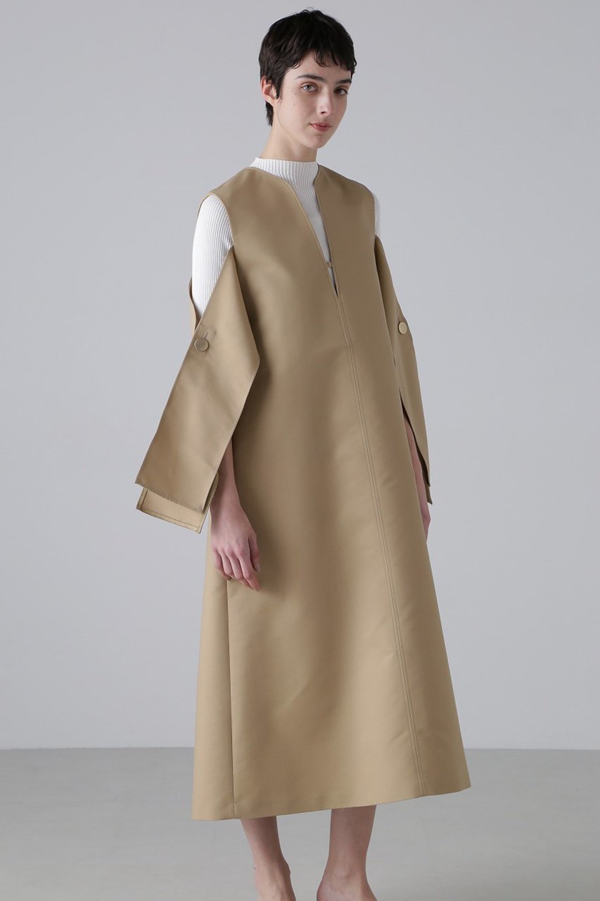 【アドーア/ADORE】のダブルコットンワンピース 人気、トレンドファッション・服の通販 founy(ファニー) 　ファッション　Fashion　レディースファッション　Ladies' Fashion Online　ワンピース　Dress　チュニック　Tunic　シンプル　Simple　チュニック　Tunic　ドレス　Dress　ノースリーブ　No Sleeve　フォルム　Form　フロント　Front　ロング　Long　再入荷　Restock/Back In Stock/Re Arrival　other-2|ID: prp329100004369526 ipo3291000000032648244
