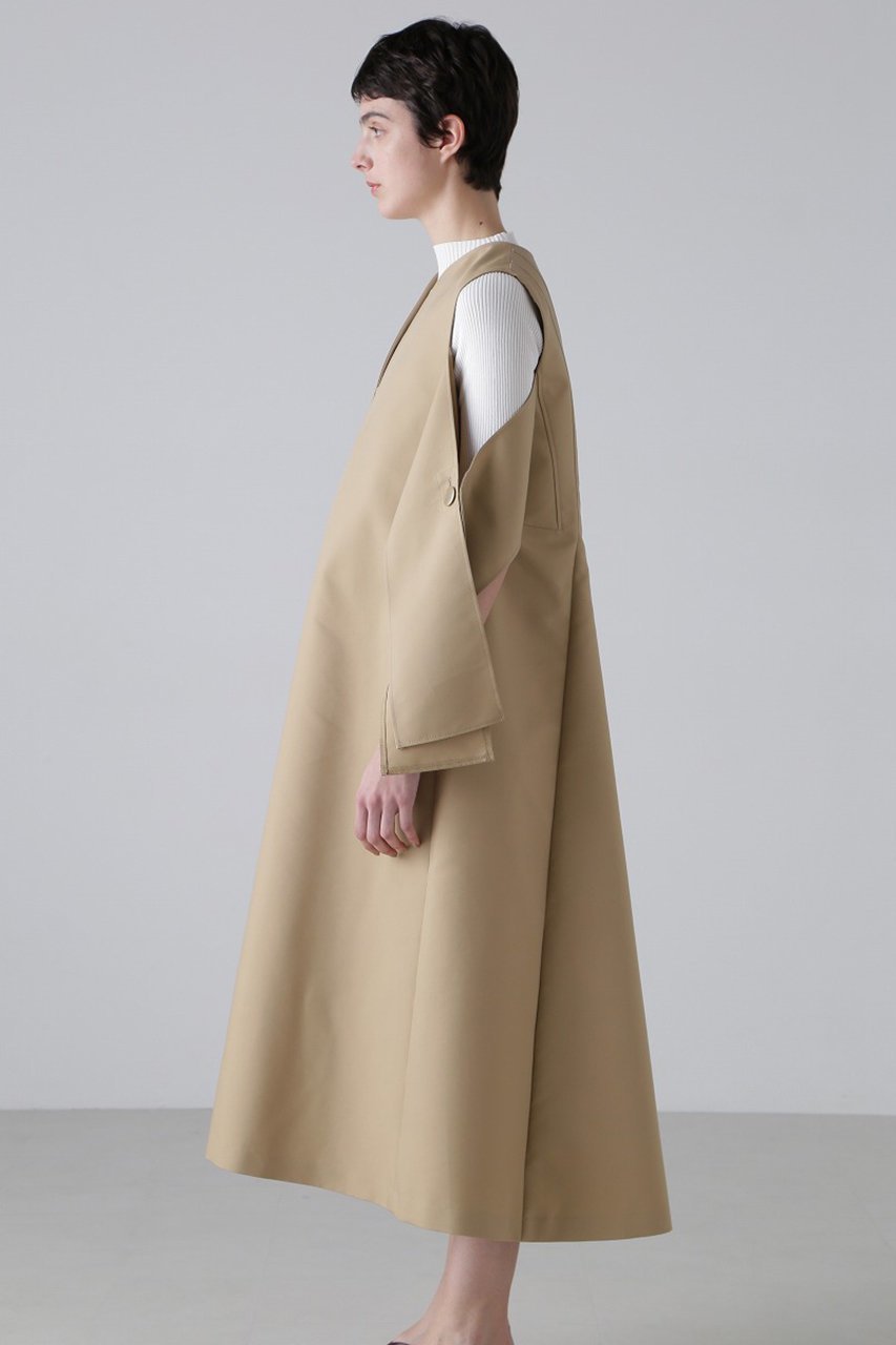 【アドーア/ADORE】のダブルコットンワンピース 人気、トレンドファッション・服の通販 founy(ファニー) 　ファッション　Fashion　レディースファッション　Ladies' Fashion Online　ワンピース　Dress　チュニック　Tunic　シンプル　Simple　チュニック　Tunic　ドレス　Dress　ノースリーブ　No Sleeve　フォルム　Form　フロント　Front　ロング　Long　再入荷　Restock/Back In Stock/Re Arrival　other-3|ID: prp329100004369526 ipo3291000000032648245