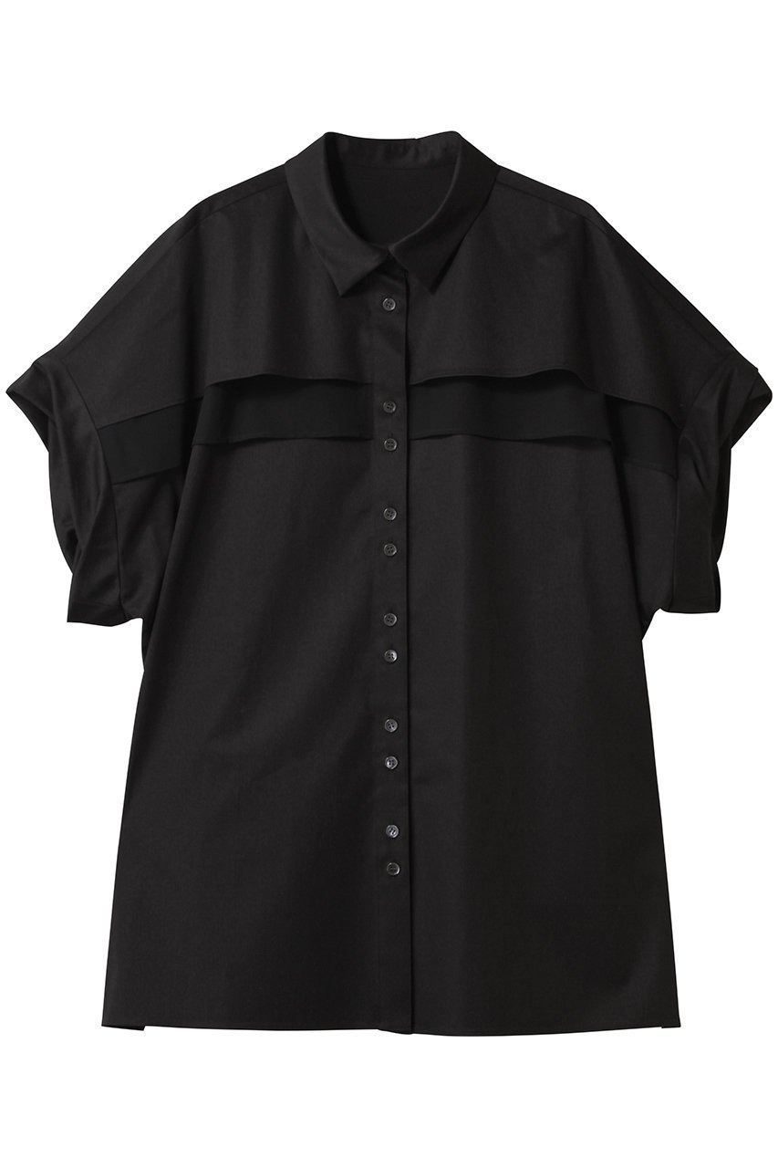 【アドーア/ADORE】のモダンコットンロールアップブラウス インテリア・キッズ・メンズ・レディースファッション・服の通販 founy(ファニー) 　ファッション　Fashion　レディースファッション　Fashion for Women　トップス・カットソー　Cut & Sew Tops　シャツ・ブラウス・オフィスカジュアル　Elegant Blouses & Button-Ups　シアー　Sheer, See-Through　ショート　Short, Short Length　ストレッチ　Stretch, Stretchy Fabric　スリーブ　Sleeve, Long Sleeve / Short Sleeve　フロント　Front, Front Design　ヨーク　Yoke, Yoke Design　リラックス　Relax, Relaxed Fit　ブラック|ID: prp329100004369530 ipo3291000000032861228