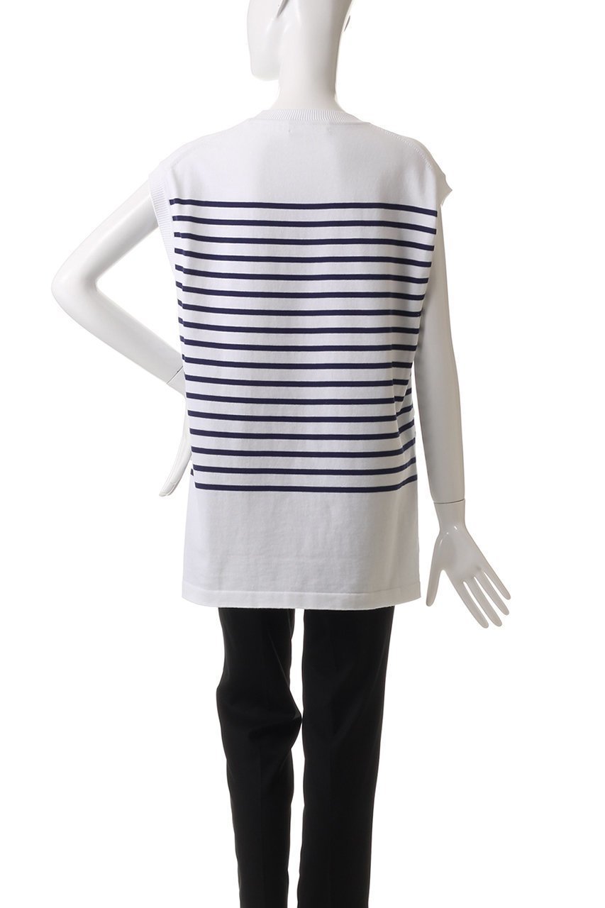 【エリオポール/heliopole】の【uca】COOL TOUCH BOR NS ニット 人気、トレンドファッション・服の通販 founy(ファニー) 　ファッション　Fashion　レディースファッション　Fashion for Women　トップス・カットソー　Cut & Sew Tops　ニット　Knit Tops & Sweaters　カジュアルプルオーバー・ニットトップス　Pullovers & Knit Tops / Casual Pullovers　おすすめ　Recommended / Our Picks　カーディガン　Cardigan, Knitwear　スリット　Slit, Slit Detail　セットアップ　Set-Up, Coordinated Outfit　ボーダー　Border, Stripe　エレガント 上品　Elegant　夏　Summer　春　Spring　S/S・春夏　SS, Spring/Summer, Warm Season　other-4|ID: prp329100004369540 ipo3291000000032951502