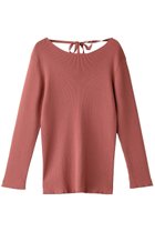 【エリオポール/heliopole】のバックリボンリブニット 人気、トレンドファッション・服の通販 founy(ファニー) ファッション Fashion レディースファッション Fashion for Women トップス・カットソー Cut & Sew Tops ニット Knit Tops & Sweaters カジュアルプルオーバー・ニットトップス Pullovers & Knit Tops / Casual Pullovers インナー Innerwear コンパクト Compact, Small Size フィット Fit, Slim Fit リブニット Rib Knit, Ribbed Knit リボン Ribbon, Bow thumbnail ピンク|ID: prp329100004369545 ipo3291000000035067247