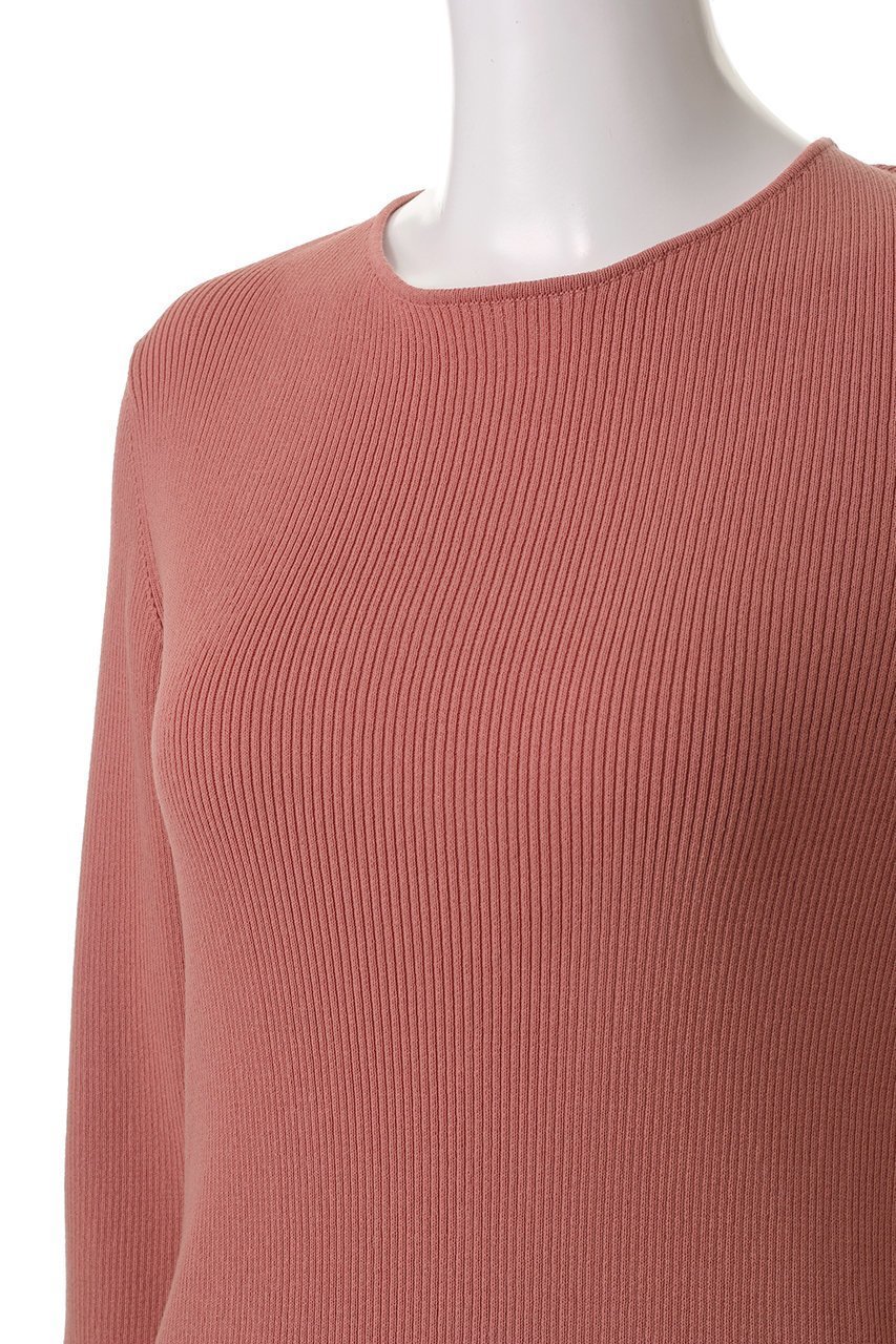 【エリオポール/heliopole】のバックリボンリブニット 人気、トレンドファッション・服の通販 founy(ファニー) 　ファッション　Fashion　レディースファッション　Fashion for Women　トップス・カットソー　Cut & Sew Tops　ニット　Knit Tops & Sweaters　カジュアルプルオーバー・ニットトップス　Pullovers & Knit Tops / Casual Pullovers　インナー　Innerwear　コンパクト　Compact, Small Size　フィット　Fit, Slim Fit　リブニット　Rib Knit, Ribbed Knit　リボン　Ribbon, Bow　other-5|ID: prp329100004369545 ipo3291000000035067253