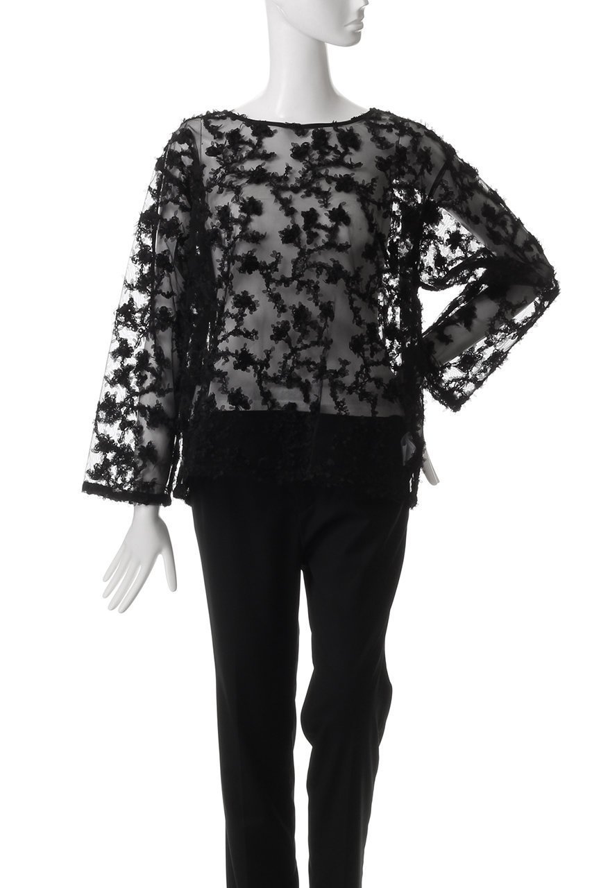 【エリオポール/heliopole】のフローラルパターンシアーブラウス 人気、トレンドファッション・服の通販 founy(ファニー) ファッション Fashion レディースファッション Fashion for Women トップス・カットソー Cut & Sew Tops シャツ・ブラウス・オフィスカジュアル Elegant Blouses & Button-Ups スリーブ Sleeve, Long Sleeve / Short Sleeve フェミニン Feminine, Girly フラワー Flower, Floral ボトム Bottoms, Lower Wear ラグジュアリー Luxury, Elegant ロング Long, Long-Length other-2|ID: prp329100004369546 ipo3291000000035063532