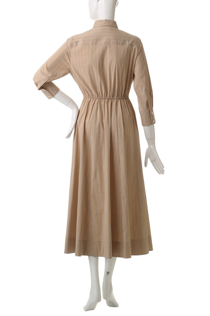 【アルアバイル/allureville】のピンストライプノットシャツワンピース 人気、トレンドファッション・服の通販 founy(ファニー) 　ファッション　Fashion　レディースファッション　Fashion for Women　ワンピース　Dresses　シャツワンピース / 1枚で着映えコーデ　Shirt Dresses　チュニック　Tunic Tops & Dresses　ストライプ　Stripe, Striped Pattern　チュニック　Tunic, Long Top　トレンド　Trend, Trending Now　フロント　Front, Front Design　ロング　Long, Long-Length　再入荷　Restock / Back in Stock　春　Spring　other-4|ID: prp329100004369558 ipo3291000000035054305