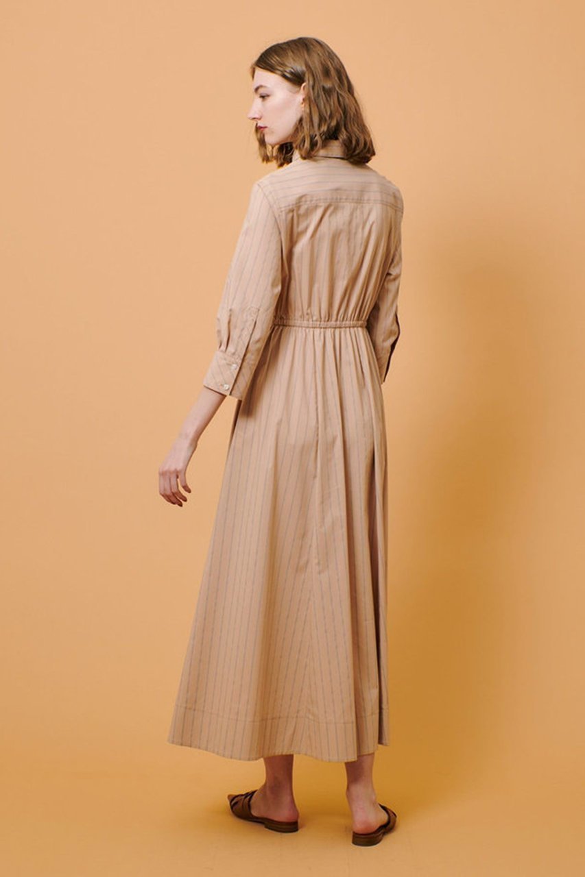 【アルアバイル/allureville】のピンストライプノットシャツワンピース 人気、トレンドファッション・服の通販 founy(ファニー) 　ファッション　Fashion　レディースファッション　Fashion for Women　ワンピース　Dresses　シャツワンピース / 1枚で着映えコーデ　Shirt Dresses　チュニック　Tunic Tops & Dresses　ストライプ　Stripe, Striped Pattern　チュニック　Tunic, Long Top　トレンド　Trend, Trending Now　フロント　Front, Front Design　ロング　Long, Long-Length　再入荷　Restock / Back in Stock　春　Spring　other-8|ID: prp329100004369558 ipo3291000000035054309