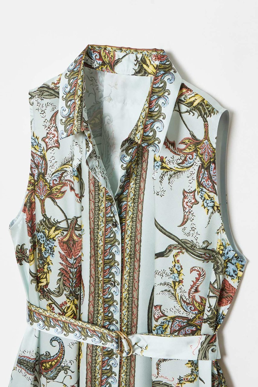 【アルアバイル/allureville】のRATTIスカーフプリントノースリーブワンピース 人気、トレンドファッション・服の通販 founy(ファニー) 　ファッション　Fashion　レディースファッション　Fashion for Women　ワンピース　Dresses　チュニック　Tunic Tops & Dresses　おすすめ　Recommended / Our Picks　イタリア　Italy　シンプル　Simple, Minimal　チュニック　Tunic, Long Top　ロング　Long, Long-Length　エレガント 上品　Elegant　再入荷　Restock / Back in Stock　other-4|ID: prp329100004369560 ipo3291000000032705500