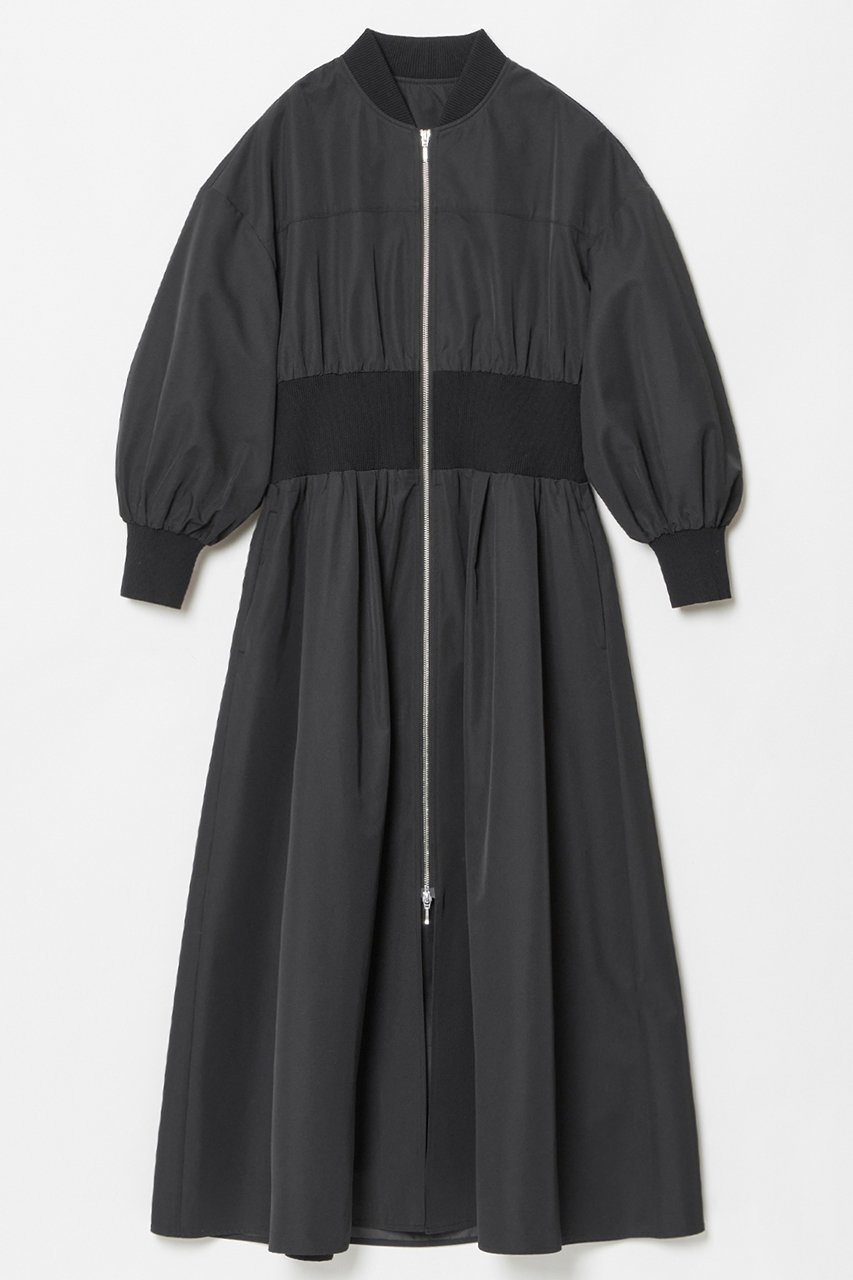 【アルアバイル/allureville】のボンバーワンピース インテリア・キッズ・メンズ・レディースファッション・服の通販 founy(ファニー) 　ファッション　Fashion　レディースファッション　Fashion for Women　ワンピース　Dresses　チュニック　Tunic Tops & Dresses　エレガント 上品　Elegant　タフタ　Taffeta, Structured Fabric　チュニック　Tunic, Long Top　トレンド　Trend, Trending Now　ロング　Long, Long-Length　ブラック|ID: prp329100004369561 ipo3291000000032871725