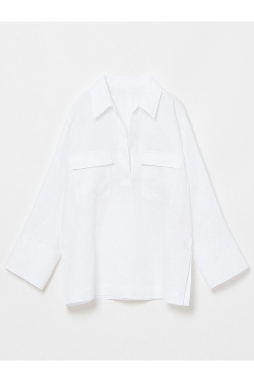 【アルアバイル/allureville】のリネンプルオーバーシャツ 人気、トレンドファッション・服の通販 founy(ファニー) 　ファッション　Fashion　レディースファッション　Fashion for Women　トップス・カットソー　Cut & Sew Tops　シャツ・ブラウス・オフィスカジュアル　Elegant Blouses & Button-Ups　カジュアルプルオーバー・ニットトップス　Pullovers & Knit Tops / Casual Pullovers　スリーブ　Sleeve, Long Sleeve / Short Sleeve　リネン　Linen, Linen Fabric　ロング　Long, Long-Length　再入荷　Restock / Back in Stock　夏　Summer　春　Spring　S/S・春夏　SS, Spring/Summer, Warm Season　 other-1|ID: prp329100004369562 ipo3291000000032705509