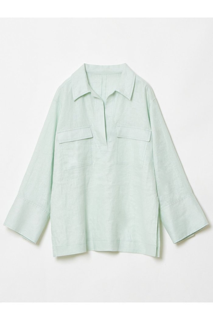 【アルアバイル/allureville】のリネンプルオーバーシャツ インテリア・キッズ・メンズ・レディースファッション・服の通販 founy(ファニー) https://founy.com/ ファッション Fashion レディースファッション Fashion for Women トップス・カットソー Cut & Sew Tops シャツ・ブラウス・オフィスカジュアル Elegant Blouses & Button-Ups カジュアルプルオーバー・ニットトップス Pullovers & Knit Tops / Casual Pullovers スリーブ Sleeve, Long Sleeve / Short Sleeve リネン Linen, Linen Fabric ロング Long, Long-Length 再入荷 Restock / Back in Stock 夏 Summer 春 Spring S/S・春夏 SS, Spring/Summer, Warm Season |ID: prp329100004369562 ipo3291000000032705511